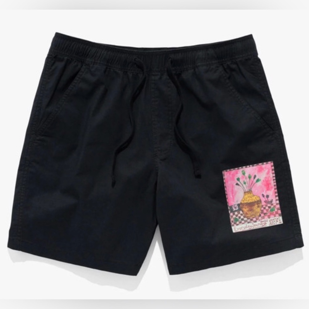 Banks Journal Darcy McCrae Elastic Waist Black Board Shorts - Size XL